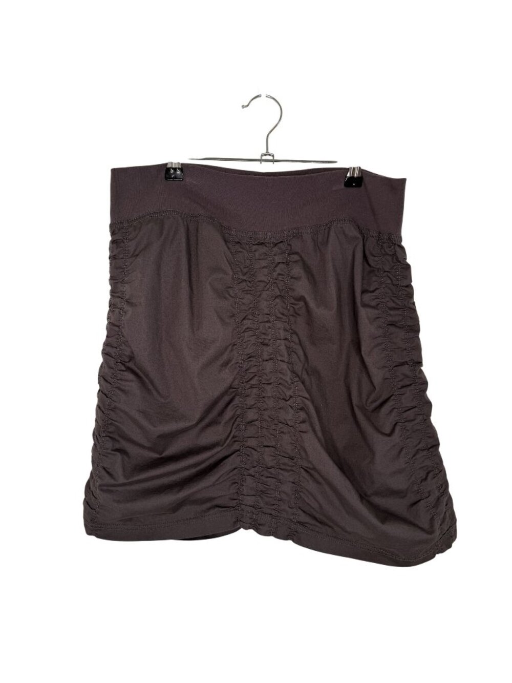XCVI Wearables Grey Ruched Skirt, L